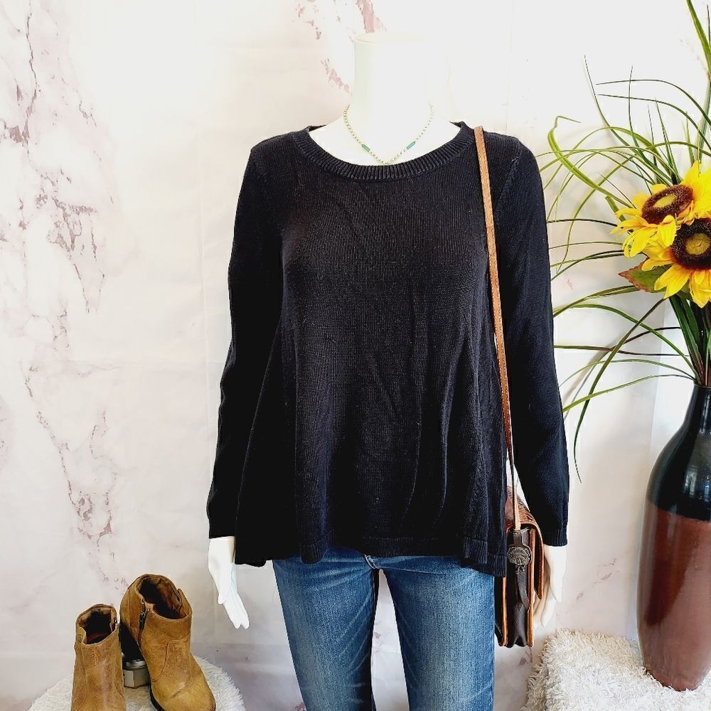 Ralph Lauren black cotton blend sweater